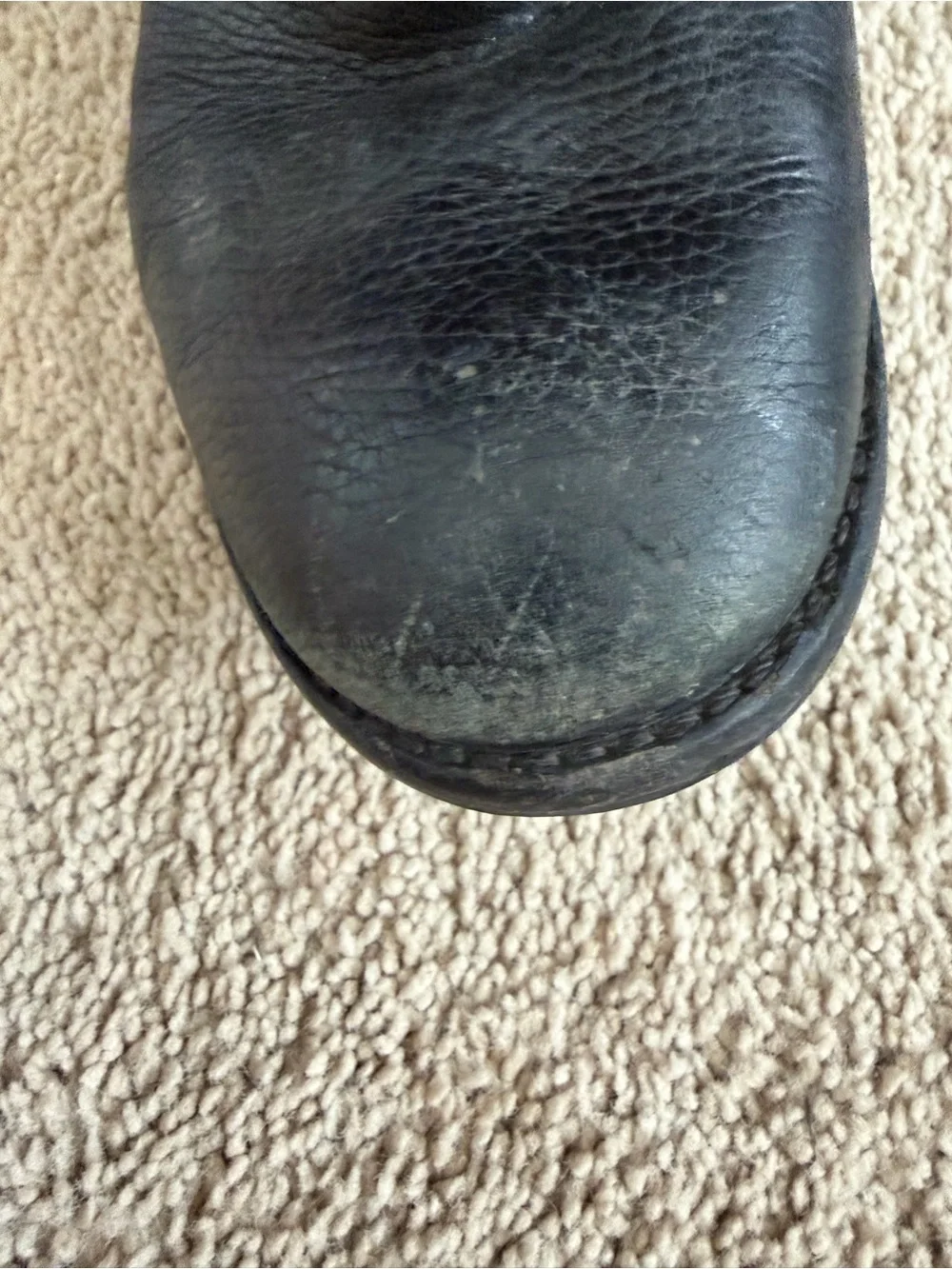 Tory Burch Black Leather Riding Boots 9.5 M Knee High Logo